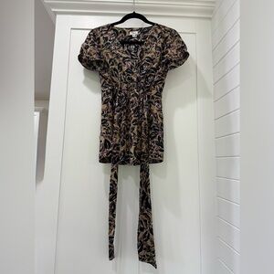 Mimi Maternity Silk Floral Print Blouse